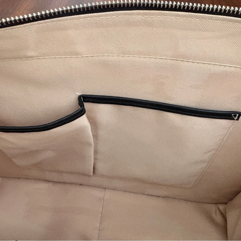 JASON WU Canvas Tote Bag Remmy Logo Print Black and Cream‎